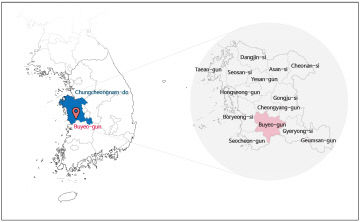 ‘Buildings’ 학술저널에 실린 ‘부여군 위치도’