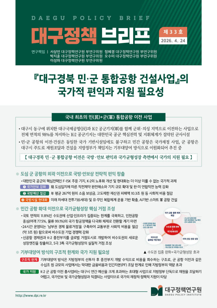 대구정책브리프 제33호(1면)