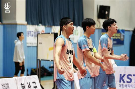 예산 삽교고 세팍타크로부(왼쪽부터 윤동희, 김상준, 김서진)