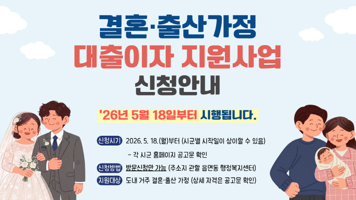 2_음성군, 결혼·출산가정 대출이자 지원사업 본격 추진_안내문