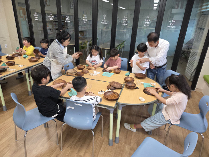 상서초등학교 우드볼 체험 운영 사진