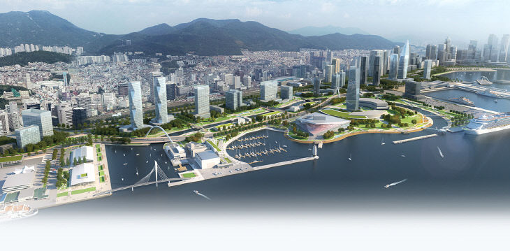 산 북항 재개발 사업 조감도.(사진=부산항만공사 제공)
