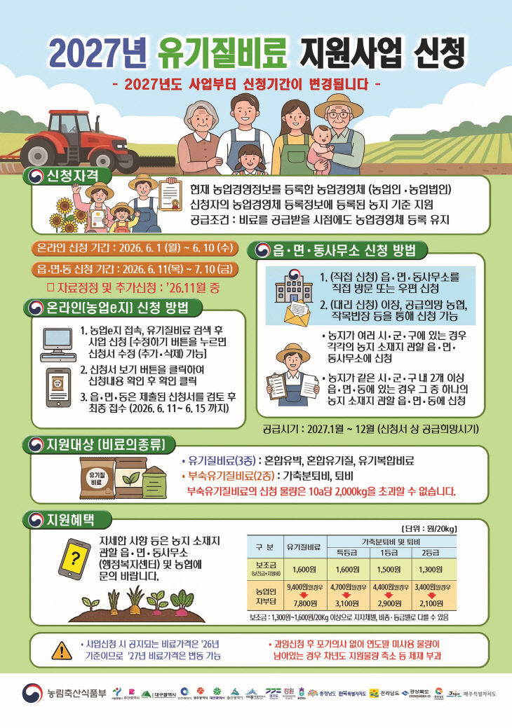 유기질비료 포스터