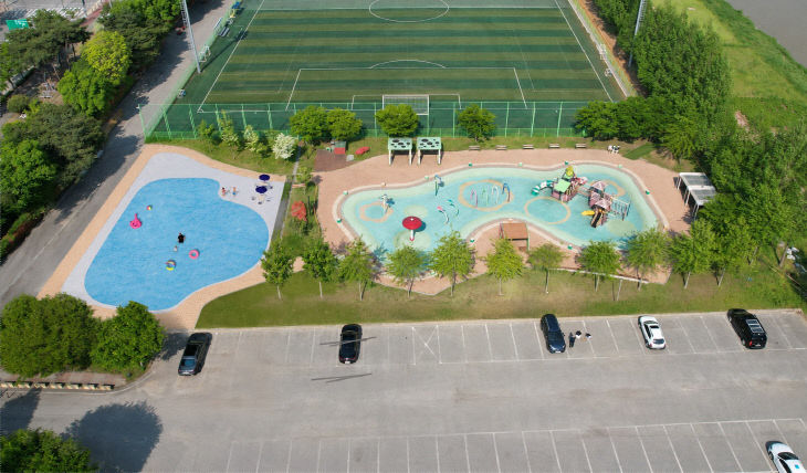 증평군 보강천 첨벙첨벙 물놀이장 조감도