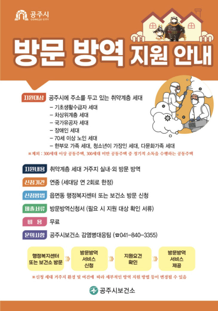 취약계층 방문 방역 지원 안내문