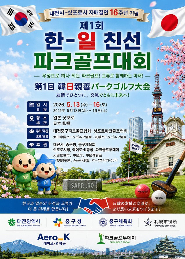 한일친선파크골프-포스터