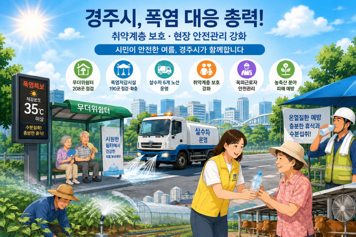 경주시 폭염 대응 종합대책 본격 가동