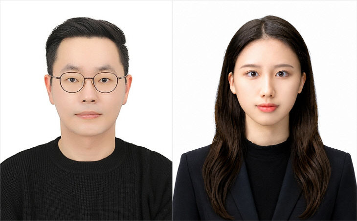 단국대 [왼쪽]홍웅기 교수 및 [오른쪽]허윤정 석사생 사진