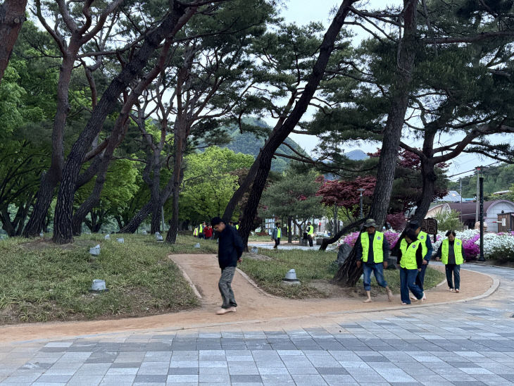 보도 1) 달빛 맨발걷기(2회차 가곡면 새별공원)