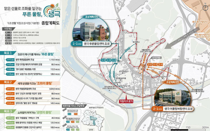 생극면 기초생활거점조성사업 종합계획도.(사진=음성군 제공)