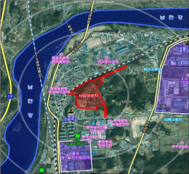 충주시 목행동 공동주택 사업 위치도.(사진=충주시 제공)