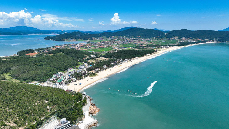 완도 신지 명사십리 전경