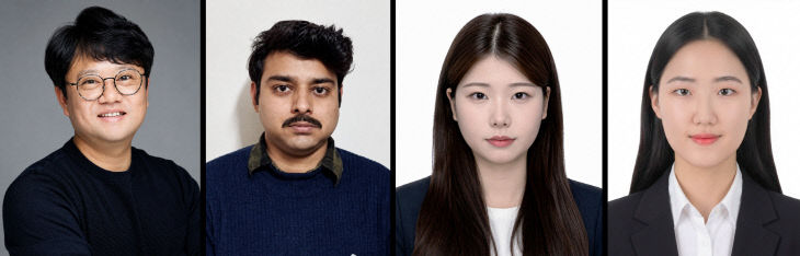 (왼쪽부터)박성영 교수, Roy 박사, 김아현 연구원, 조하연 연구