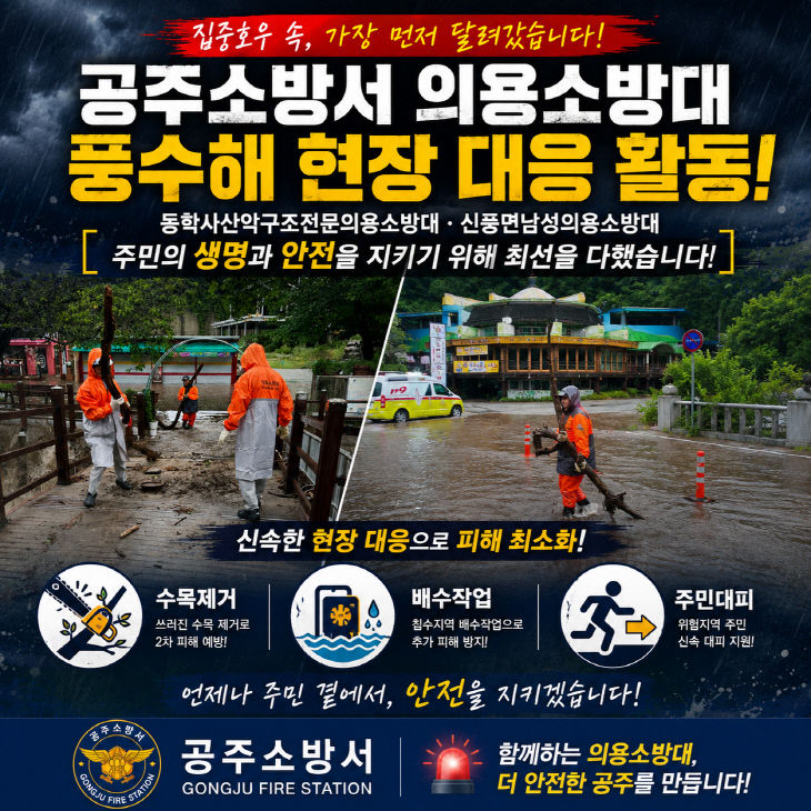 7.14. 공주소방서 의용주민 안전 지켰다!