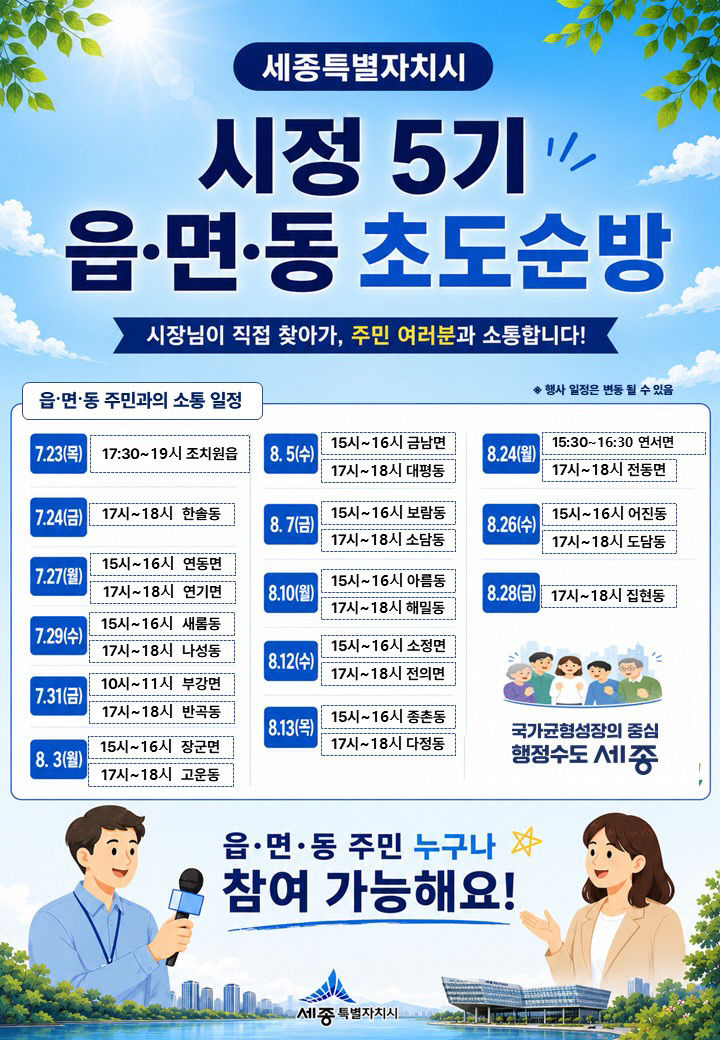 시정5기_읍면동_순방_포스터_최종(시민소통과)