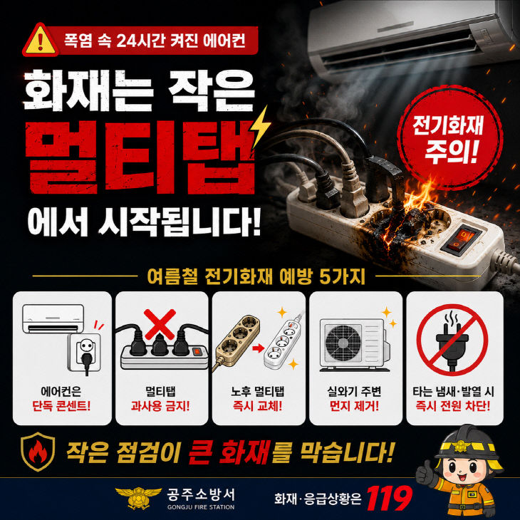 7.23. 공주소방서, 폭염 속 24시간 켜진 에탭에서 시작됩니다!
