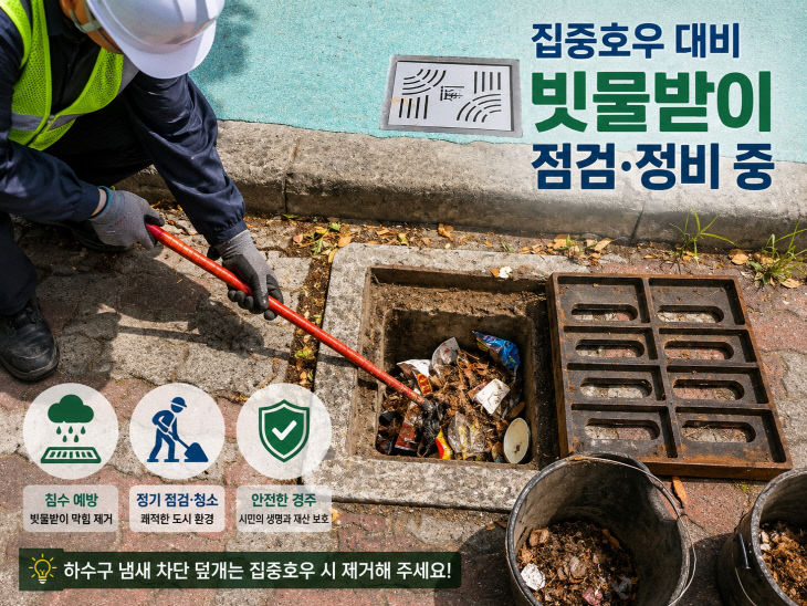 빗물받이 1만1천여 곳 점검정비 완료