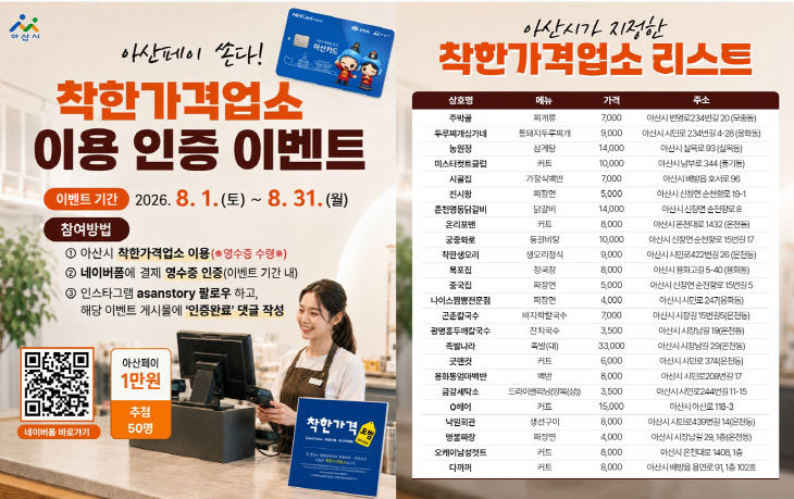아산시 소비촉진 이벤트 실시(1)