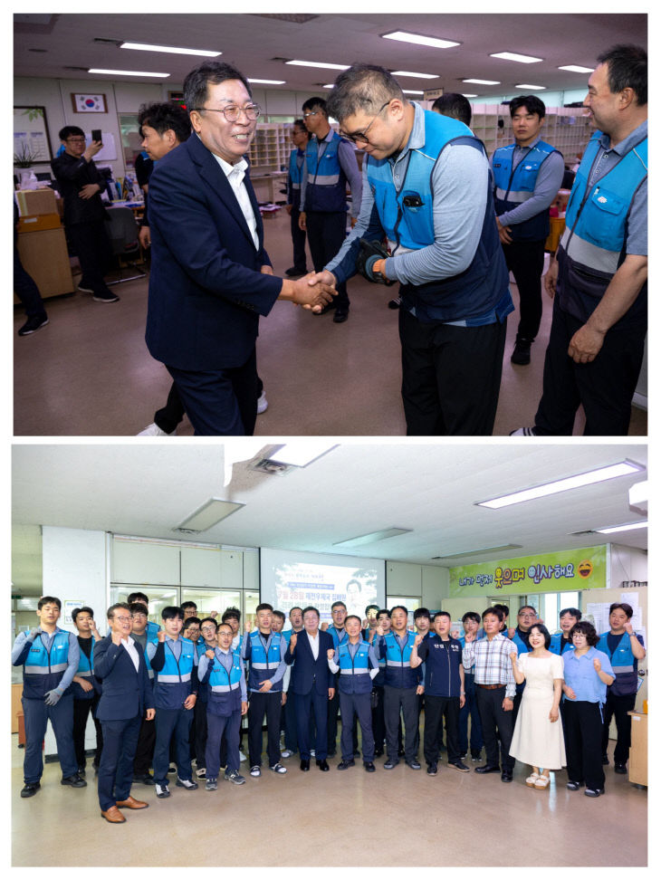 이상천 제천시장이 우체국 격려 방문