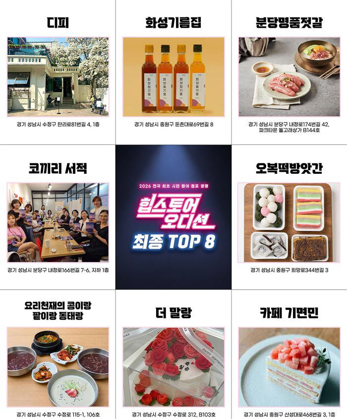 지역경제상권과-2026 힙스토어 오디션 우승 점포 명단