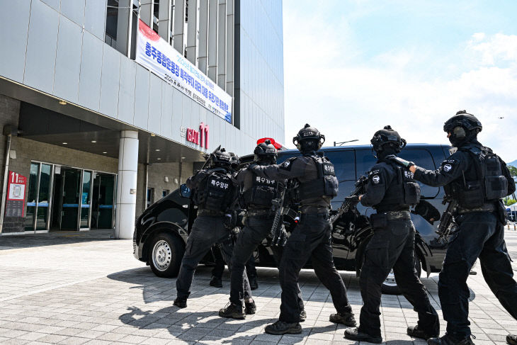 충주지역 민·관·군·경·소방 테러 대응 합동훈련 사진 (1)