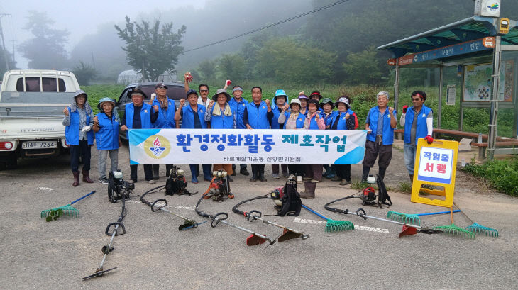 6.신양면 바르게살기위원회 제초작업 진행 모습 (1)
