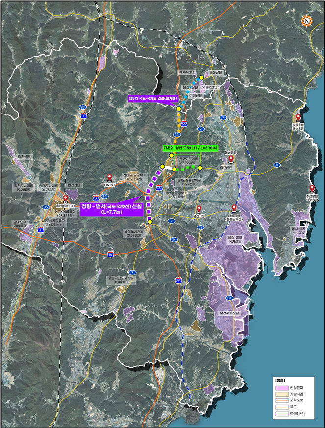 울산 청량~범서 국도 예치도