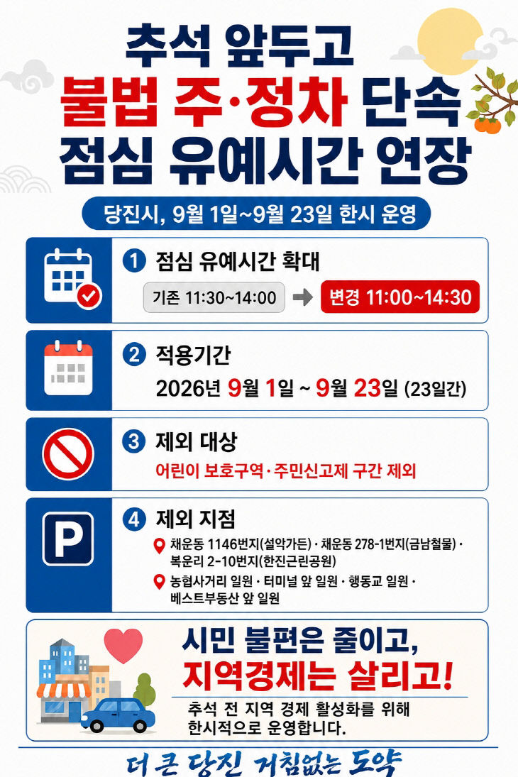 사본 - (사진2)불법 주정차 단속 완화 홍보 포스터