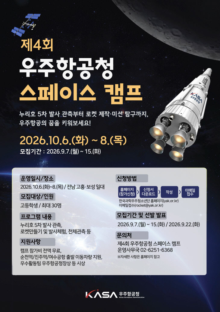 제4회_우주항공청_스페이스_캠프_포스터