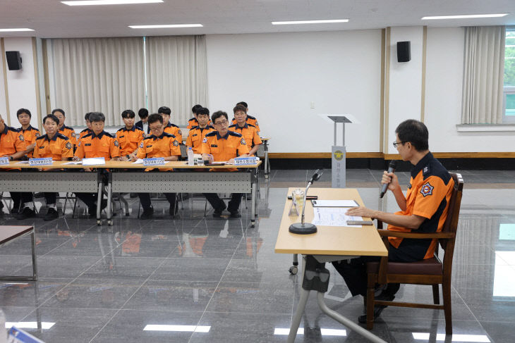박근오 충북소방본부장 제천소방서 방문