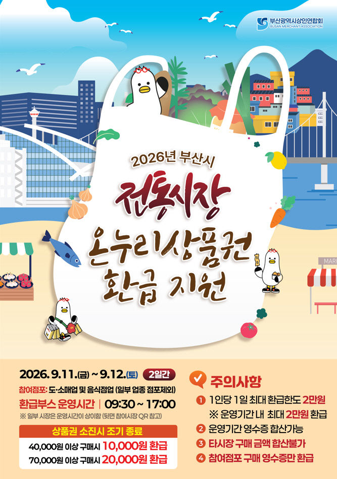 전통시장 99곳서 온누리상품권 환급
