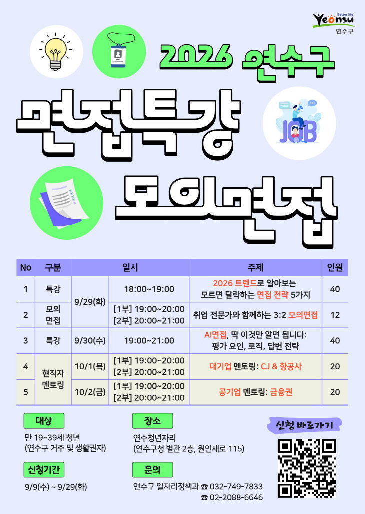 년 취업 면접 특강 운영