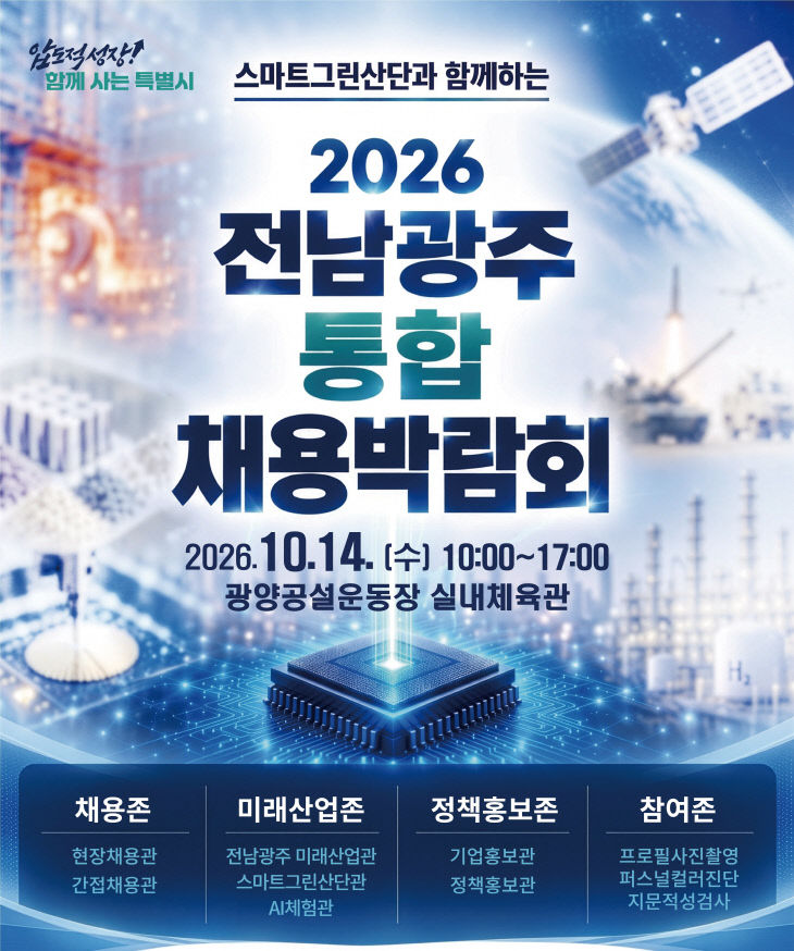 2026 전남광주 통합 채용박람회 포스터