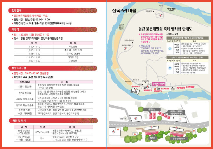 메밀꽃축제, 붉게 물든 동강변에서 가을 정취 선사