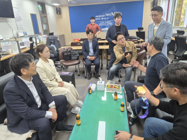 여서정 선수 제천시청 브리핑룸 방문