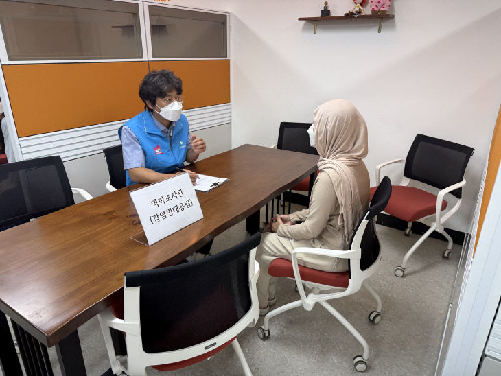 사진2) 외국인 유학생 결핵 대응 모의훈련 사진