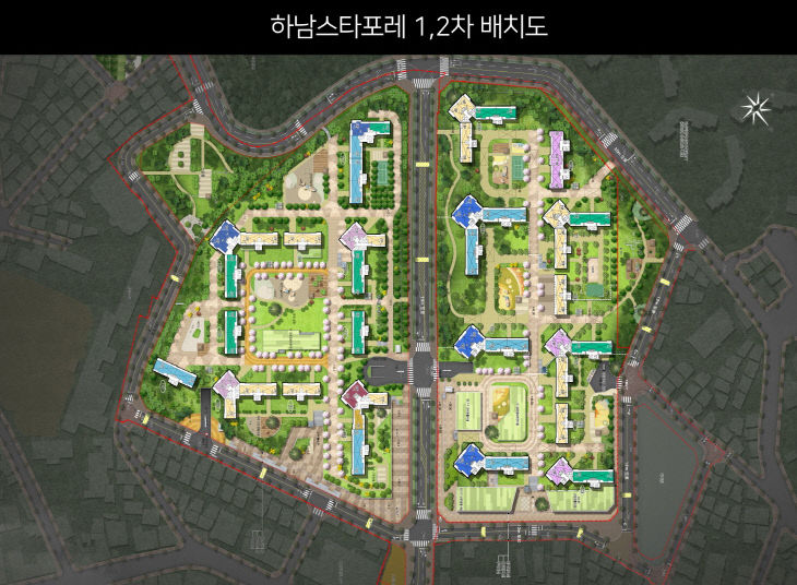 스타포레1,2차 배치도