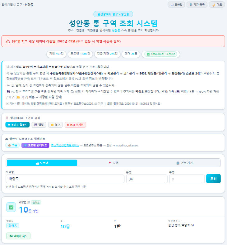 261030-1) “통·반 정보 1지)