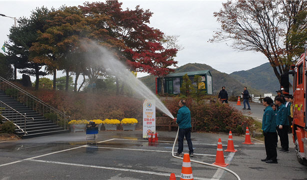 보도 3) 군청사 합동소방훈련(2)