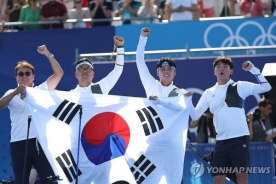 충청의 아들 김우진, 올림픽 남자 단체전 금메달 3연패