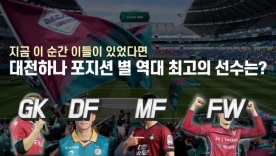 [S석한컷]지금 이 순간 이들이 있었다면! 대전하나시티즌 포지션 별 역대 최고의 선수는?