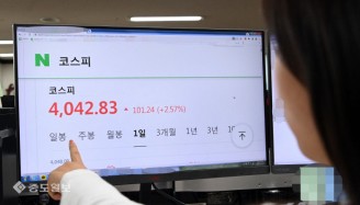 코스피 지수 사상 첫 4000선 돌파…4042.83으로 마감