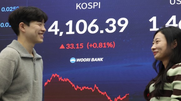 코스피 4천선 고공행진에충청 상장사 시총 174조 돌파