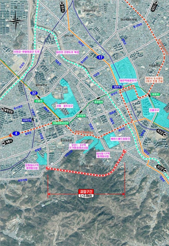 대전시 7783억원 규모의 5개 도로사업 국가계획에 반영