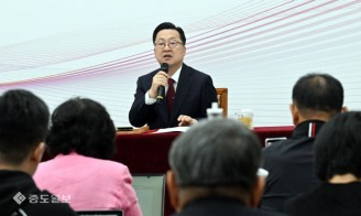 기자간담회 갖는 이장우 대전시장…오늘 예비후보 등록 예정