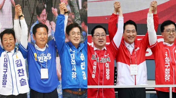 여야 대표 충청 총출동… "내란 청산" vs "독재 견제" 대충돌