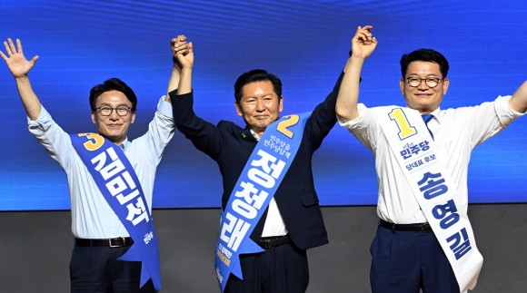 김민석 충청권 45.05% 득표 기선제압…정청래와 303표차