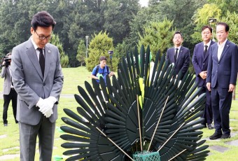 김민석 첫 충청행보 세종… `행정수도 설계자` 이해찬 정치 유산 잇는다