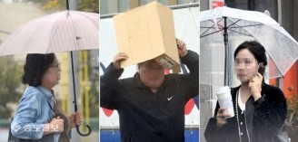 가을비에 바빠진 발걸음